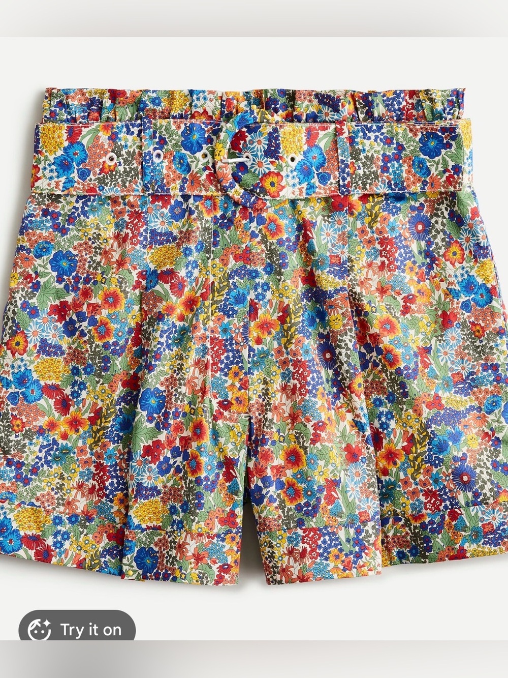 Liberty for J Crew pleated short in Liberty Margaret Annie fabric size 0